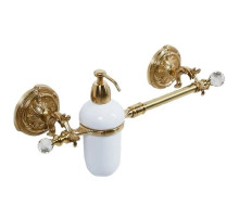 Полотенцедержатель с дозатором жидкого мыла античное золото Art&Max Barocco Crystal AM-2057D-Do-Ant-C