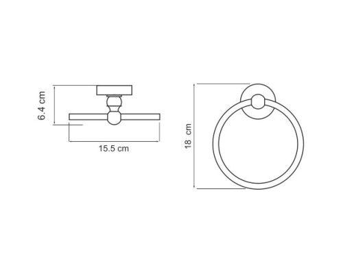Заказать Кольцо для полотенец WasserKRAFT Diemel K-2260 в магазине сантехники Santeh-Crystal.ru