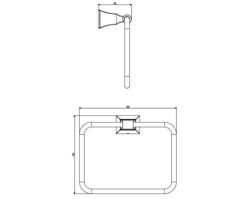 Приобрести Кольцо для полотенца Art&Max Genova AM-M-021-CR в магазине сантехники Santeh-Crystal.ru