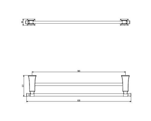 Заказать Полотенцедержатель 63,3 см Art&Max Genova AM-M-035-CR в магазине сантехники Santeh-Crystal.ru