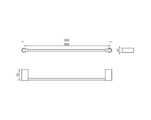 Купить Полотенцедержатель 63 см Art&Max Verona Push AM-M-049-CR в магазине сантехники Santeh-Crystal.ru