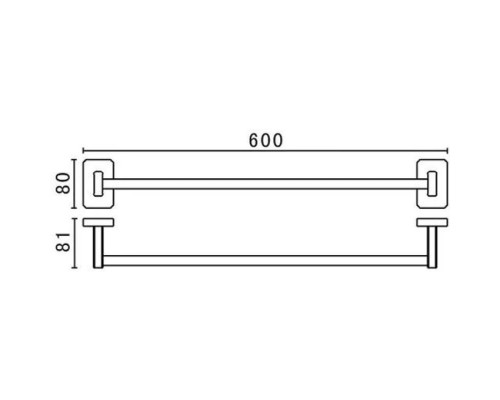 Приобрести Полотенцедержатель 60 см Art&Max Gotico AM-E-4824AQ в магазине сантехники Santeh-Crystal.ru