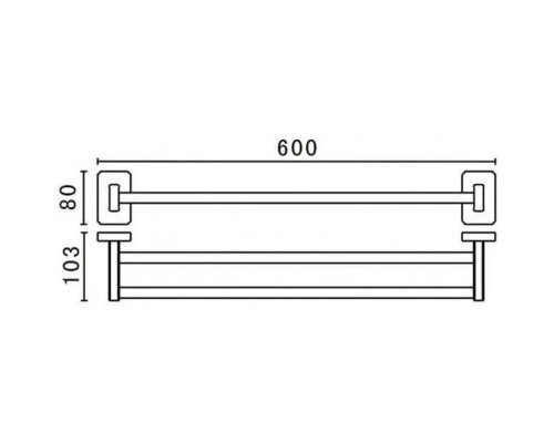 Заказать Полотенцедержатель 60 см Art&Max Gotico AM-E-4848AQ в магазине сантехники Santeh-Crystal.ru