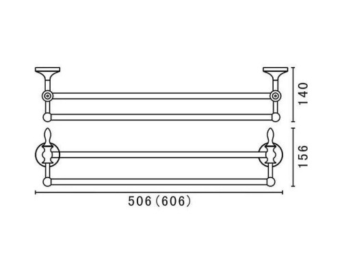 Приобрести Полотенцедержатель 60,6 см Art&Max Bohemia AM-E-4248-Br в магазине сантехники Santeh-Crystal.ru