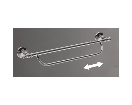Купить Полотенцедержатель с регулировкой длины от 50 до 80 см Art&Max Antic Crystal AM-E-2648CLS в магазине сантехники Santeh-Crystal.ru