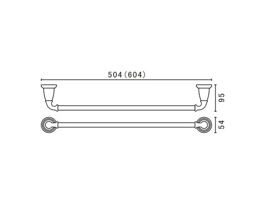 Приобрести Полотенцедержатель 60,4 см Art&Max Bianchi AM-E-2609-BR в магазине сантехники Santeh-Crystal.ru