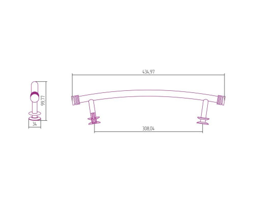 Приобрести Полотенцедержатель 43,49 см сатин Сунержа 071-2011-0370 в магазине сантехники Santeh-Crystal.ru