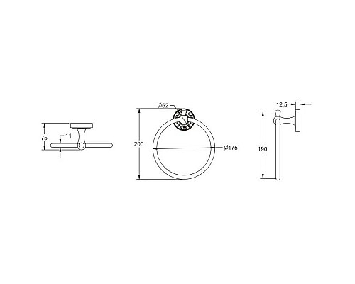 Santeh-Crystal.ru: Кольцо для полотенец Rose RG1006Q Купить Кольцо для полотенец Rose RG1006Q в магазине сантехники Santeh-Crystal.ru