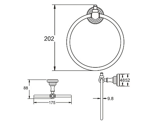 Santeh-Crystal.ru: Кольцо для полотенец Rose RG1106 Купить Кольцо для полотенец Rose RG1106 в магазине сантехники Santeh-Crystal.ru