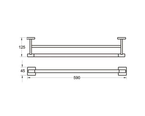 Приобрести Полотенцедержатель 59 см Rose RG3027H в магазине сантехники Santeh-Crystal.ru
