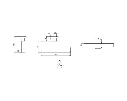 Купить Кольцо для полотенец Villeroy & Boch Elements-Striking TVA15200500076 в магазине сантехники Santeh-Crystal.ru