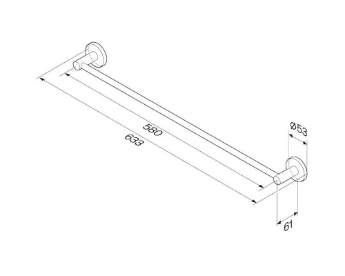 Купить Полотенцедержатель 63,3 см Am.Pm X-Joy A85A346400 в магазине сантехники Santeh-Crystal.ru