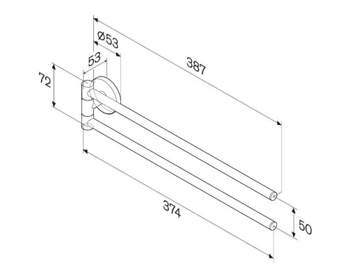 Купить Полотенцедержатель 38,7 см Am.Pm X-Joy A85A32600 в магазине сантехники Santeh-Crystal.ru