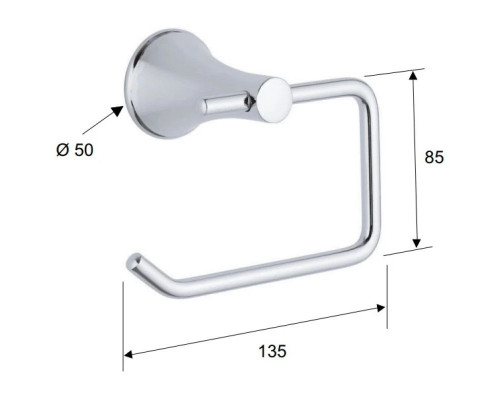 Приобрести Держатель туалетной бумаги Remer Delicata DE61CR в магазине сантехники Santeh-Crystal.ru