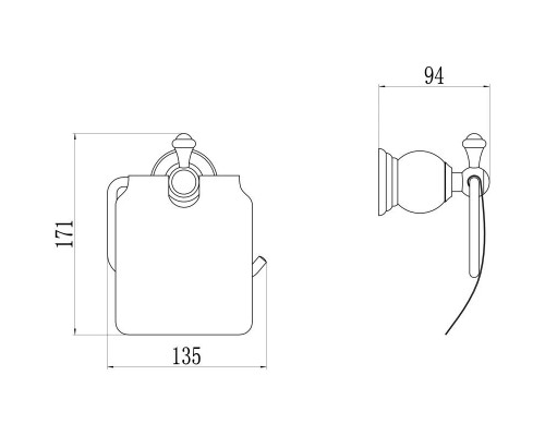 Заказать Держатель туалетной бумаги Savol 57B S-05751B в магазине сантехники Santeh-Crystal.ru