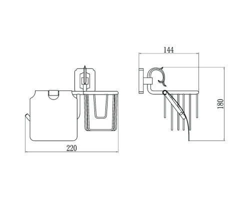 Приобрести Держатель туалетной бумаги и освежителя воздуха Savol 64 S-L06451 в магазине сантехники Santeh-Crystal.ru