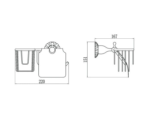 Заказать Держатель туалетной бумаги и освежителя воздуха Savol 89C S-R8951C в магазине сантехники Santeh-Crystal.ru