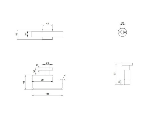 Купить Держатель туалетной бумаги Villeroy & Boch Elements-Striking TVA152014000K5 в магазине сантехники Santeh-Crystal.ru