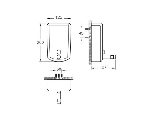 Заказать Дозатор жидкого мыла  настенный Vitra Arkitekta A44372EXP в магазине сантехники Santeh-Crystal.ru