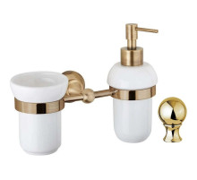 Держатель с дозатором и стаканом Cezares Aphrodite APHRODITE-TDTS-03/24