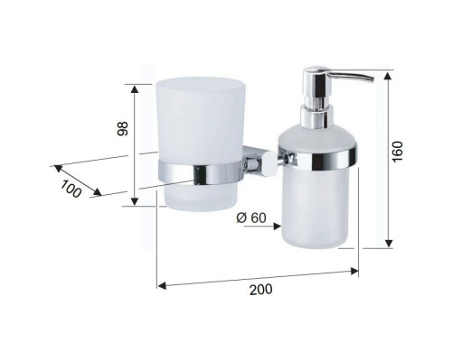 Заказать Стакан с дозатором Remer Forma FR18CR в магазине сантехники Santeh-Crystal.ru