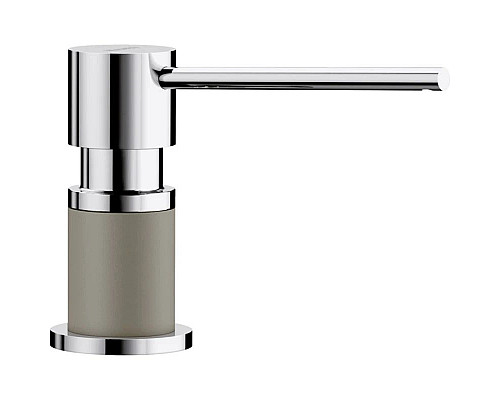 Купить Дозатор для жидкого мыла 300 мл Blanco Lato хром/серый беж 525816 в магазине сантехники Santeh-Crystal.ru
