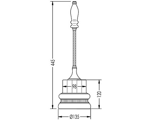 Заказать Ёршик хром/белый Devon&Devon Dorothy 2DOR417CR в магазине сантехники Santeh-Crystal.ru