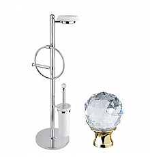 Комплект для туалета золото 24 карат, swarovski Cezares Olimp OLIMP-WBS-03/24-Sw