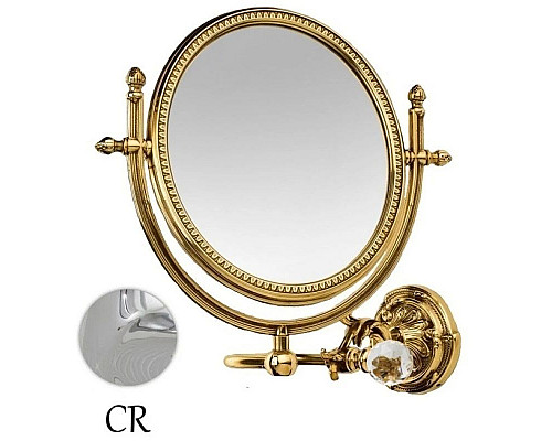 Приобрести Косметическое зеркало хром Art&Max Barocco Crystal AM-2109-Cr-C в магазине сантехники Santeh-Crystal.ru