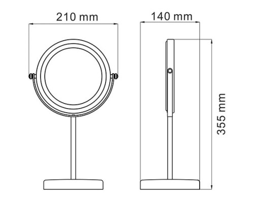 Приобрести Косметическое зеркало x 3 WasserKRAFT K-1003 в магазине сантехники Santeh-Crystal.ru