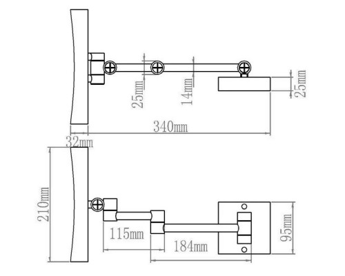 Приобрести Косметическое зеркало с LED подсветкой Aquanet 1802D в магазине сантехники Santeh-Crystal.ru