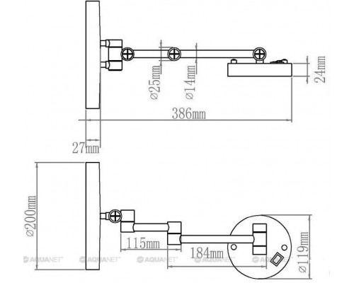Заказать Косметическое зеркало с LED подсветкой Aquanet 1806D в магазине сантехники Santeh-Crystal.ru