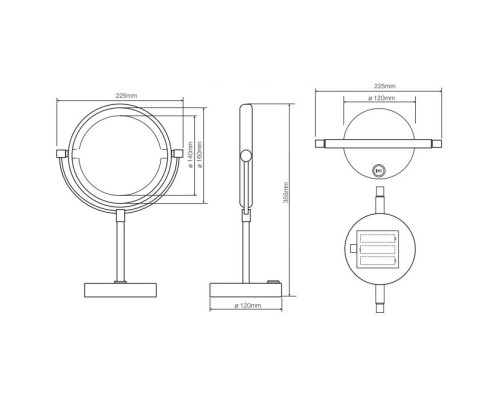 Приобрести Косметическое зеркало x 3 Bemeta 112101622 в магазине сантехники Santeh-Crystal.ru