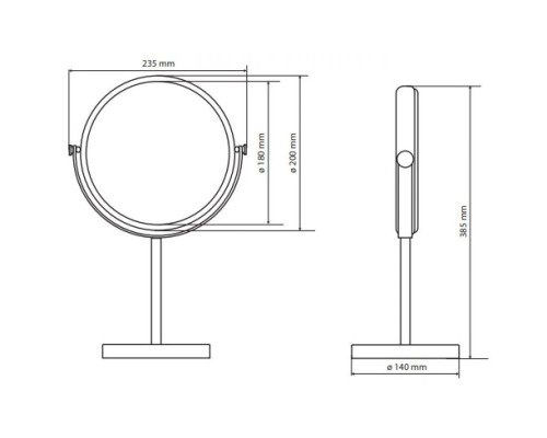Заказать Косметическое зеркало x 3 Bemeta 112201252 в магазине сантехники Santeh-Crystal.ru