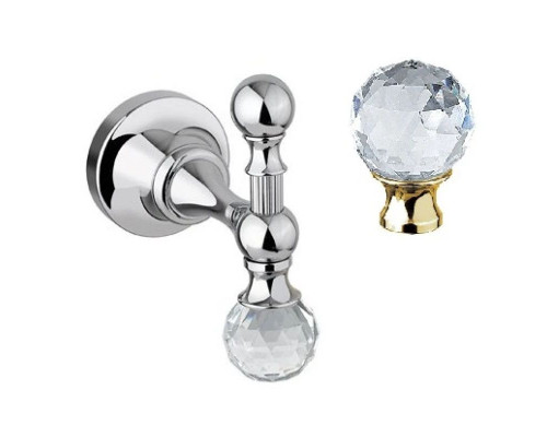 Заказать Крючок золото 24 карат, swarovski Cezares Olimp OLIMP-HK-03/24-Sw в магазине сантехники Santeh-Crystal.ru