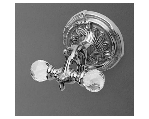 Заказать Крючок двойной хром Art&Max Barocco Crystal AM-1784-Cr-C в магазине сантехники Santeh-Crystal.ru