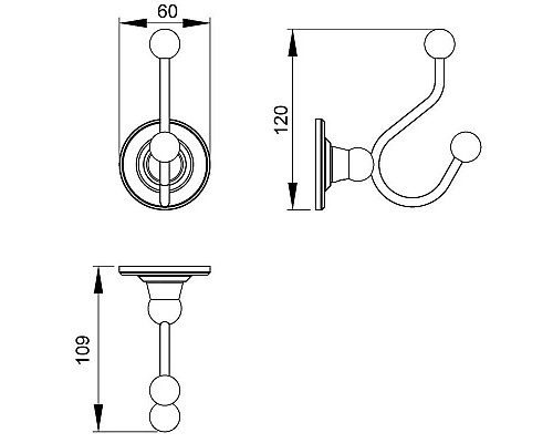 Santeh-Crystal.ru: Крючок Timo Nelson 160013/02 Купить Крючок Timo Nelson 160013/02 в магазине сантехники Santeh-Crystal.ru