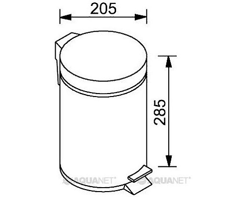 Santeh-Crystal.ru: Мусорное ведро 5 л Aquanet 00187082 Купить Мусорное ведро 5 л Aquanet 00187082 в магазине сантехники Santeh-Crystal.ru