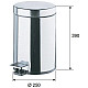 Заказать Мусорное ведро 12 л Remer Bagno RB503CR в магазине сантехники Santeh-Crystal.ru