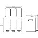 Купить Контейнер для сортировки мусора 3×14л Bemeta Home 104315262 в магазине сантехники Santeh-Crystal.ru