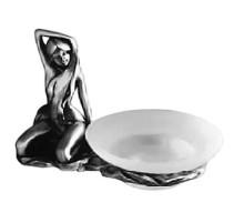 Мыльница с держателем серебро Art&Max Juno AM-0715-T