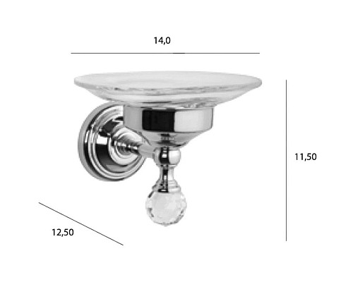 Заказать Мыльница бронза Tiffany World Crystal TWCR106br-sw в магазине сантехники Santeh-Crystal.ru