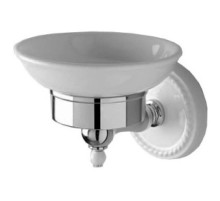 Мыльница хром/белый Devon&Devon Dorothy DOR401CR