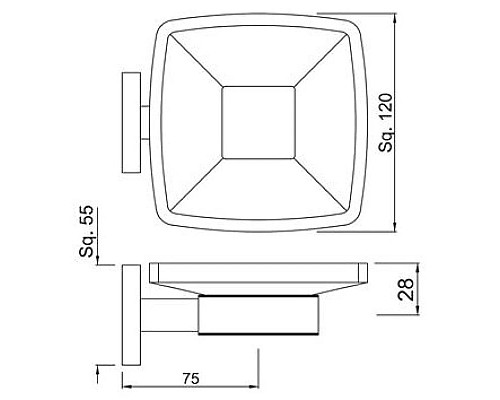 Приобрести Мыльница Jaquar Kubix Prime AKP-CHR-35731P в магазине сантехники Santeh-Crystal.ru