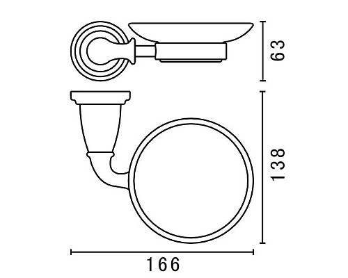 Купить Мыльница Art&Max Bianchi AM-E-2603-BR в магазине сантехники Santeh-Crystal.ru