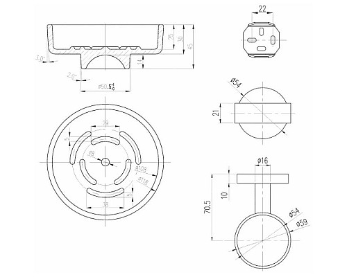 Купить Мыльница Villeroy & Boch Elements-Tender TVA15101900061 в магазине сантехники Santeh-Crystal.ru