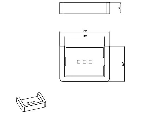 Мыльница AltroBagno Aperto AltroBagnoAperto080705NeOp