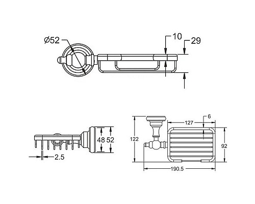 Купить Мыльница Rose RG1104Q в магазине сантехники Santeh-Crystal.ru