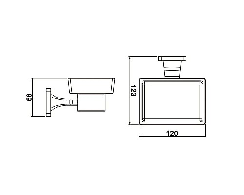 Купить Мыльница Rose RG1503H в магазине сантехники Santeh-Crystal.ru