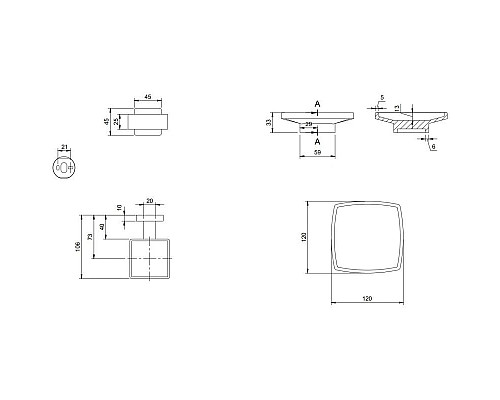 Приобрести Мыльница Villeroy & Boch Elements-Striking TVA15202000064 в магазине сантехники Santeh-Crystal.ru